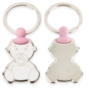 Llavero metálico de bebé | Llavero bebé con chupete 2