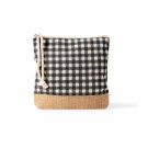 Neceser de cuadros en algodón reciclado y yute 220g