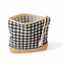 Neceser de cuadros en algodón reciclado y yute 220g
