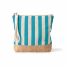 Neceser a rayas en algodón y yute 220g