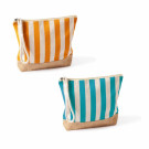 Neceser a rayas en algodón y yute 220g