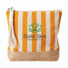 Neceser a rayas en algodón y yute 220g