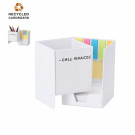 Lapicero portanotas de cartón reciclado con mininotas adhesivas