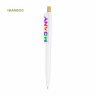 Bolígrafo de ABS y bambú con acabado brillante