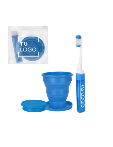 Set de cepillo de dientes y vaso plegable para viaje