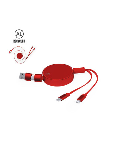 Cable cargador de aluminio reciclado