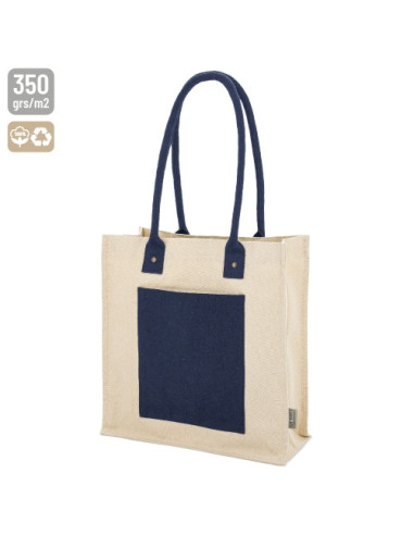 Bolsa de algodón canvas reciclado 350gr de gran capacidad