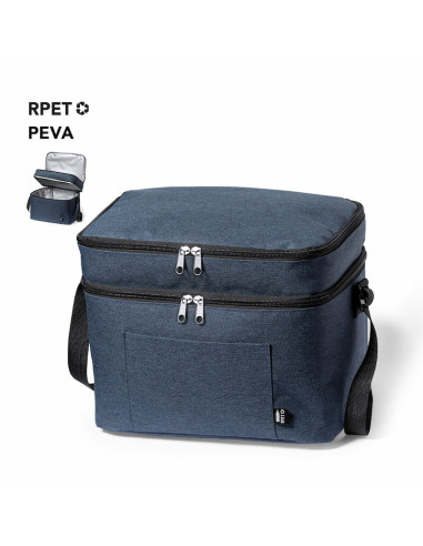 Nevera portátil de RPET y PEVA con doble compartimento