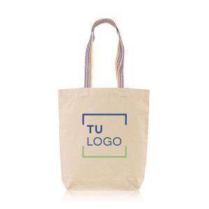 Bolsa de algodón 180gr con asas de color