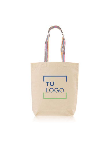 Bolsa de algodón 180gr con asas de color