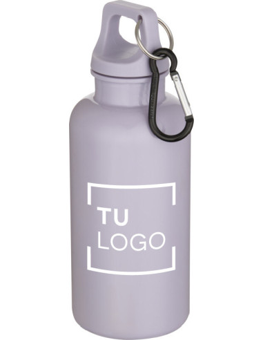 Botella de plástico reciclado RCS 400ml con mosquetón