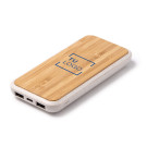Powerbank inalámbrica de bambú y fibra de trigo 5000 mAh