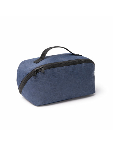 Neceser de RPET con apertura diagonal 180º