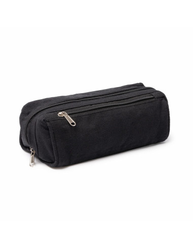 Neceser de algodón reciclado 300 g/m² con doble bolsillo