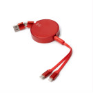 Cable cargador extensible y retráctil de aluminio reciclado