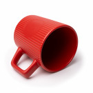 Taza de cerámica ribeteada y acabado mate 320 ml