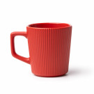 Taza de cerámica ribeteada y acabado mate 320 ml