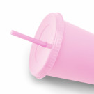 Vaso reutilizable con tapa y pajita  710 ml