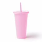 Vaso reutilizable con tapa y pajita  710 ml