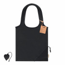 Bolsa plegable de algodón reciclado con diseño de corazón