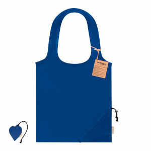 Bolsa plegable de algodón reciclado con diseño de corazón 2