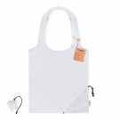 Bolsa plegable de algodón reciclado con diseño de corazón