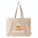 Bolsa grande de algodón reciclado 220gr/m2 con asas largas