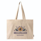 Bolsa grande de algodón reciclado 220gr/m2 con asas largas