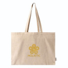 Bolsa grande de algodón reciclado 220gr/m2 con asas largas