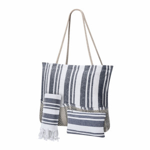 Set de playa con bolsa, neceser y pareo de algodón 180gr/m2 2