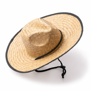 Sombrero de paja con ribete negro y cordón de ajuste 2