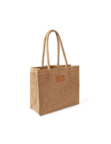 Bolsa de papel trenzado con asas largas