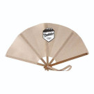 Abanico de bambú y poliéster 5 varillas