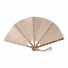 Abanico de bambú y poliéster 5 varillas