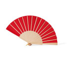 Abanico de madera de 26 cm con cordón