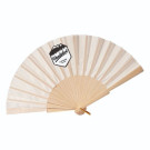 Abanico de madera de 26 cm con cordón