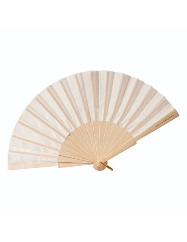 Abanico de madera de 26 cm con cordón