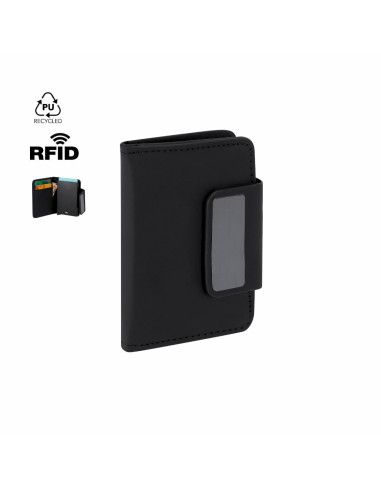 Tarjetero de PU reciclado con protección RFID