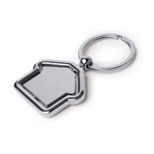 Llavero metálico giratorio con forma de casa 2