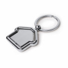 Llavero metálico giratorio con forma de casa