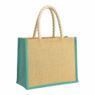 Bolsa de yute con asas de cuerda