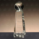 Trofeo de cristal con bola del mundo | Trofeo torre de cristal