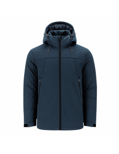 Parka de Soft Shell acolchada con capucha fija ajustable