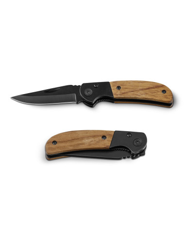 Navaja de bolsillo de acero inoxidable y madera