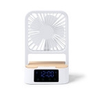 Ventilador de escritorio en ABS Reciclado con cargador inalámbrico