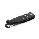 Navaja de acero inoxidable y metal con mosquetón