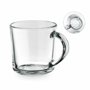 Taza de cristal con diseño de sonrisa de 230ml