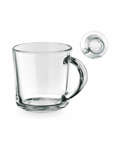 Taza de cristal con diseño de sonrisa de 230ml