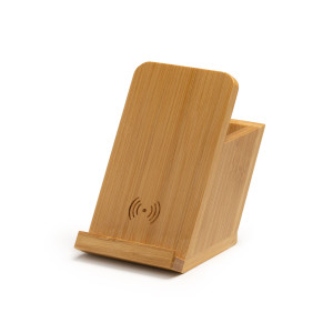 Portalápices de bambú con cargador inalámbrico 2