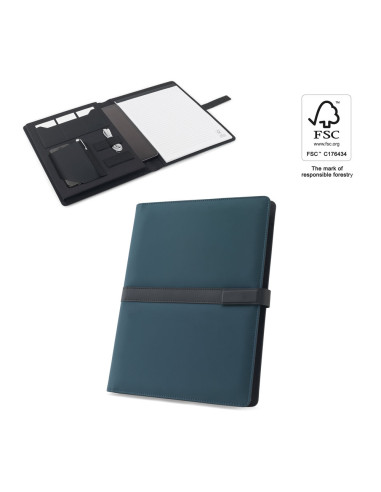 Carpeta A4 de PU con bloc de notas rayadas